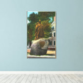 ロジャーコナント像のビュー キャンバスプリント (インサイチュ (ウッドフロア))