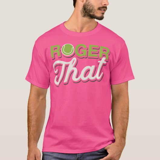 ロジャーザテおもしろいニス Tシャツ (正面)