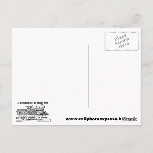 ロジャース機関車作品はがき ポストカード (裏面)