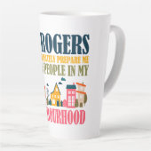 ロジャース氏は私の近所で私の準備をしなかった カフェラテマグ (右アングル)