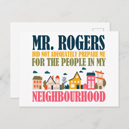 ロジャース氏は私の近所で私の準備をしなかった ポストカード (正面/裏面)