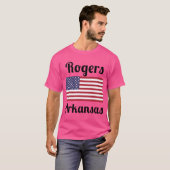 ロジャース アーカンソー州 おしゃれ プリント Tシャツ (正面フル)