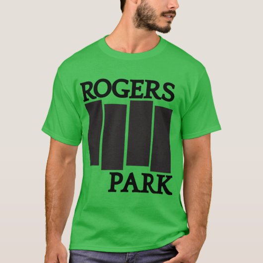 ロジャーズパーク ブラックフラグ Tシャツ (正面)