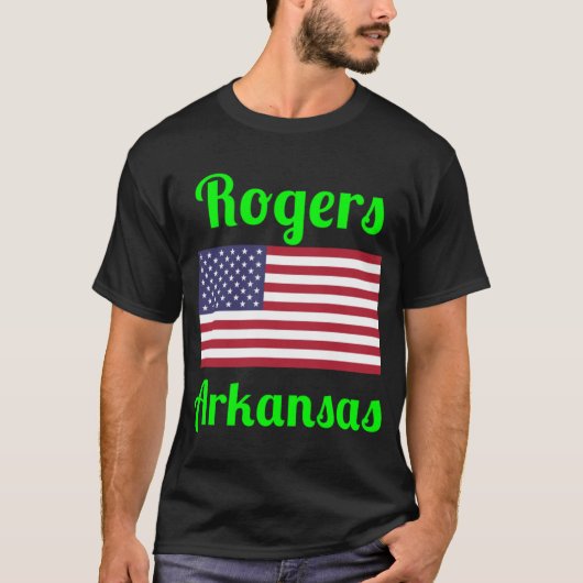 ロジャーズ アーカンソー州 おしゃれなプリント5 Tシャツ (正面)