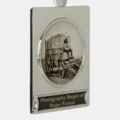 ロジャー・フェントンの写真ワゴン写真現実主義 シルバープレートバナーオーナメント (右)