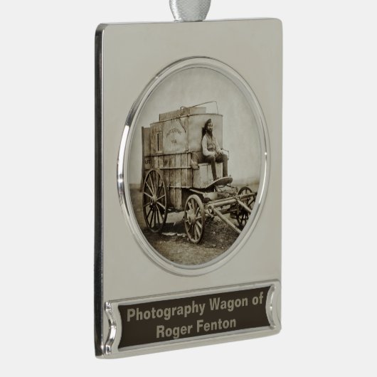 ロジャー・フェントンの写真ワゴン写真現実主義 シルバープレートバナーオーナメント (右)