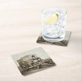 ロジャー・フェントンの写真ワゴン写真現実主義 スクエアペーパーコースター (インサイチュ)