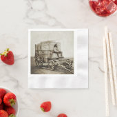 ロジャー・フェントンの写真ワゴン写真現実主義 縁ありカクテルナプキン (インサイチュ)