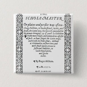 ロジャーAscham著Scholemaster 缶バッジ