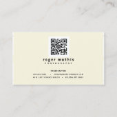 ロジャーMathisの写真撮影の名刺、先輩 名刺 (裏面)