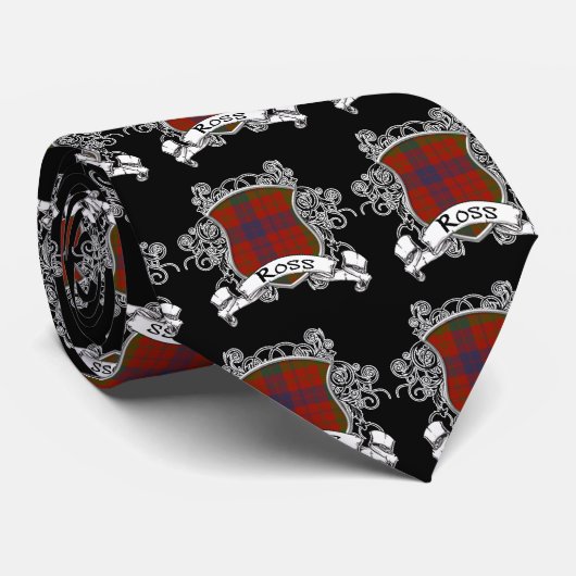 ロスのタータンチェックの盾 ネクタイ (ロール)