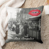 ロスアンジェスカリフォルニア1935オリベラ通り写真 クッション (ブランケット)