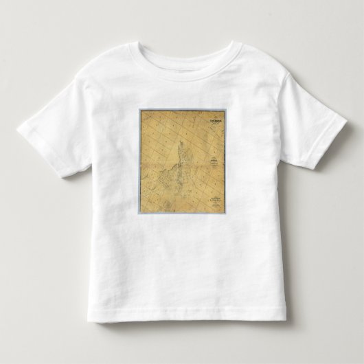 ロスアンジェルスの地図 トドラーTシャツ (正面)