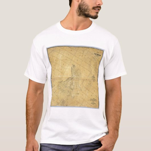 ロスアンジェルスの地図 Tシャツ (正面)