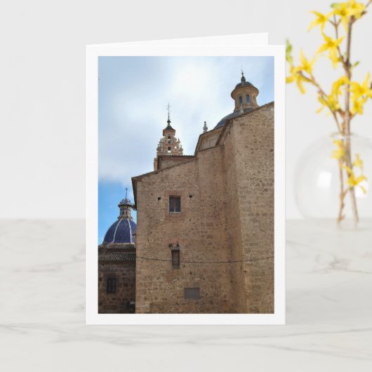 ロスアンジェルスの聖母教会（バレンシア）の裏側 カード (黄色い花)