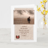 ロスオブアホースセピアヒュズペット悔やみや弔慰 カード (黄色い花)