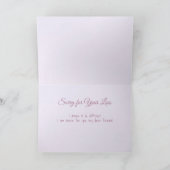 ロスオブガールキャット悔やみや弔慰水彩イラスト カード (内部)