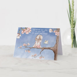 ロスオブガールキャット悔やみや弔慰水彩イラスト カード