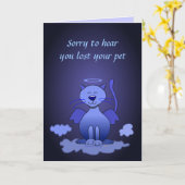 ロスオブキャットペット悔やみや弔慰子猫天国カード カード (黄色い花)