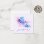 ロスオブチャイルド乳児スティルボーン蝶悔やみや弔慰 ノートカード (正面/裏面インサイチュ)