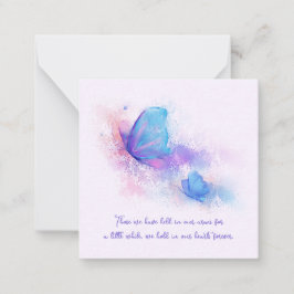 ロスオブチャイルド乳児スティルボーン蝶悔やみや弔慰 ノートカード