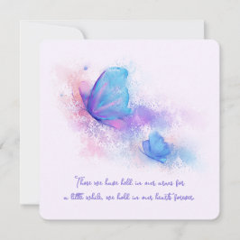 ロスオブチャイルド乳児スティルボーン蝶悔やみや弔慰 ノートカード