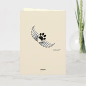 ロスオブペットキャットマージピアシー引用文カスタム悔やみや弔慰 カード (裏面)