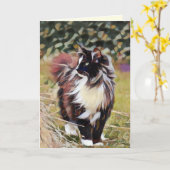 ロスオブペットキャットマージピアシー引用文カスタム悔やみや弔慰 カード (黄色い花)