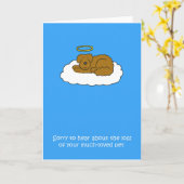 ロスオブペットドッグ悔やみや弔慰 カード (黄色い花)