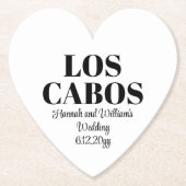 ロスカボスカスタムへの目的地の結婚式へようこそ ペーパーコースター (正面)