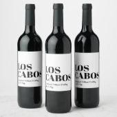 ロスカボスカスタムへの目的地の結婚式へようこそ ワインラベル (ボトル)