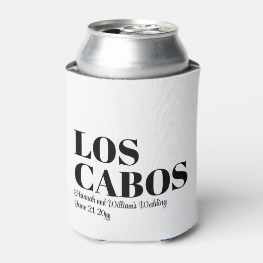 ロスカボスカスタムへの目的地の結婚式へようこそ 缶クーラー (缶正面)