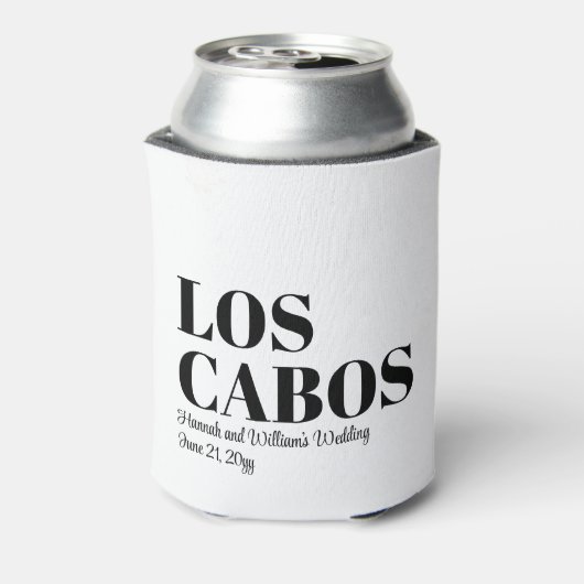 ロスカボスカスタムへの目的地の結婚式へようこそ 缶クーラー (缶裏面)