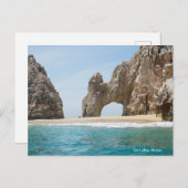 ロスカボスバハメキシコデザートランドスケープ海 シーズンポストカード (正面/裏面)