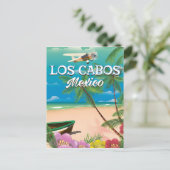 ロスカボス メキシコ ビーチポスター ポストカード (スタンド正面)