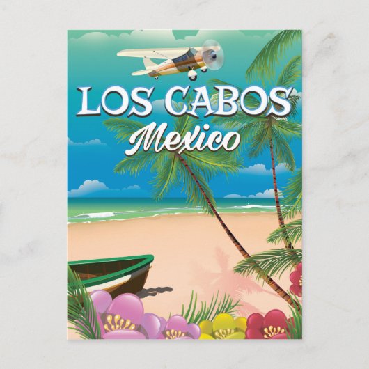 ロスカボス メキシコ ビーチポスター ポストカード (正面)