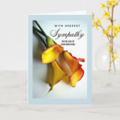 ロスカラリリー誕生ママ悔やみや弔慰 カード (黄色い花)