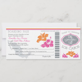 ロスカ結婚ボスメキシコへの搭乗券 招待状