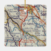 ロスガトスCAヴィンテージの地図 セラミックオーナメント (裏面)