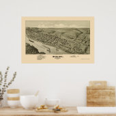 ロスコー, PAパノラママップ – 1902 ポスター (キッチン)