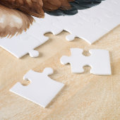 ロスタークリスマスを持つ美しいホリデーカウズ ジグソーパズル (側面)