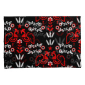 ロスターコッケレルスカンジナビアフォークアート 枕カバー (正面右)