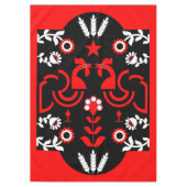 ロスターコッケレルノルディックスカンジナビアフォークアートタ テーブルクロス (正面)