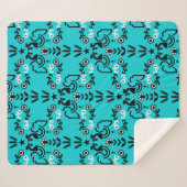 ロスターコッケレルノルディックスカンジナビアフォークアート シェルパブランケット (正面(横))