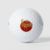 ロスター中国の〔占星術の〕十二宮図占星術星座 ゴルフボール (正面)