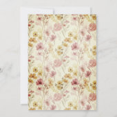 ロスティック ブラッシュ ピンク フローラル ローズ ゴールド スイート シックスティーン 招待状 (裏面)