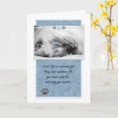 ロストオブキャットシャメスオンブルーペット悔やみや弔慰 カード (黄色い花)