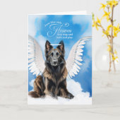 ロストオブザドッグベルギーテルヴューンエンジェルペット悔やみや弔慰 カード (黄色い花)