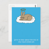 ロストオブペットラビット悔やみや弔慰 ポストカード (正面/裏面)