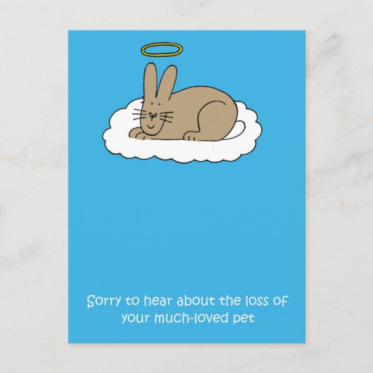 ロストオブペットラビット悔やみや弔慰 ポストカード (正面)
